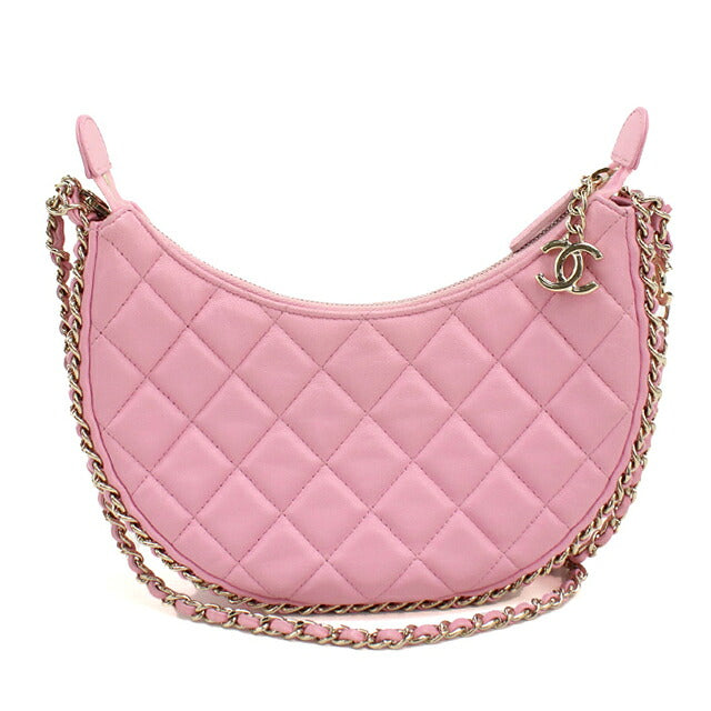 中古 シャネル ショルダーバッグ レディース ブランド CHANEL マトラッセ スモール ホーボーバッグ AS3917 ピンク USDCH117755011