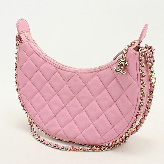 中古 シャネル ショルダーバッグ レディース ブランド CHANEL マトラッセ スモール ホーボーバッグ AS3917 ピンク USDCH117755011