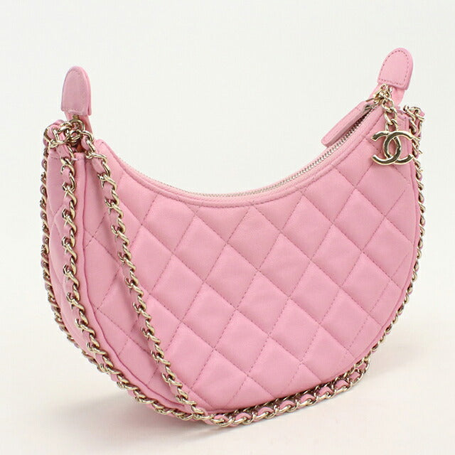 中古 シャネル ショルダーバッグ レディース ブランド CHANEL マトラッセ スモール ホーボーバッグ AS3917 ピンク USDCH117755011
