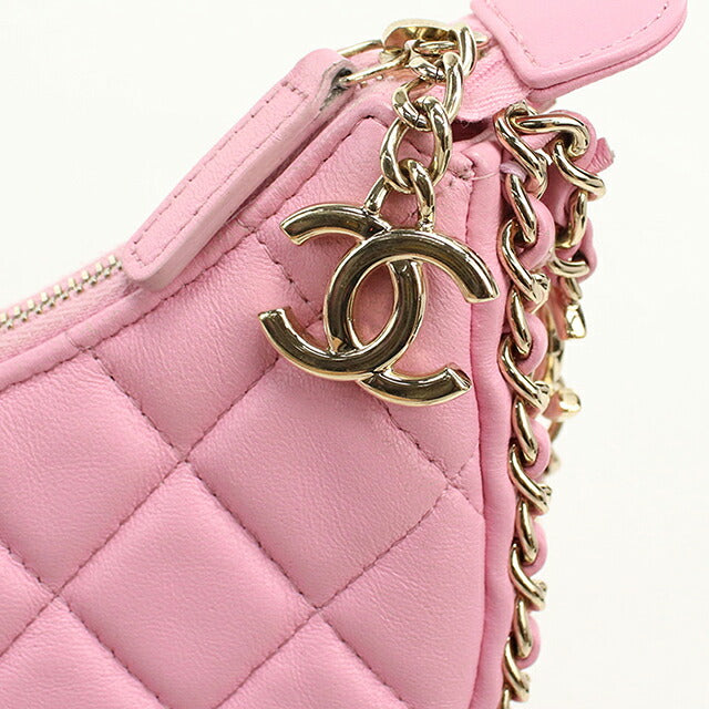 中古 シャネル ショルダーバッグ レディース ブランド CHANEL マトラッセ スモール ホーボーバッグ AS3917 ピンク USDCH117755011