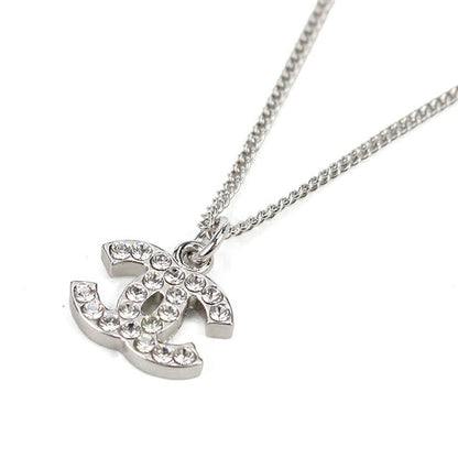 中古 シャネル ネックレス レディース ブランド CHANEL ココマーク ラインストーン シルバー アクセサリー USDCH118004011