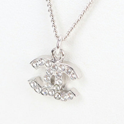 中古 シャネル ネックレス レディース ブランド CHANEL ココマーク ラインストーン シルバー アクセサリー USDCH118004011