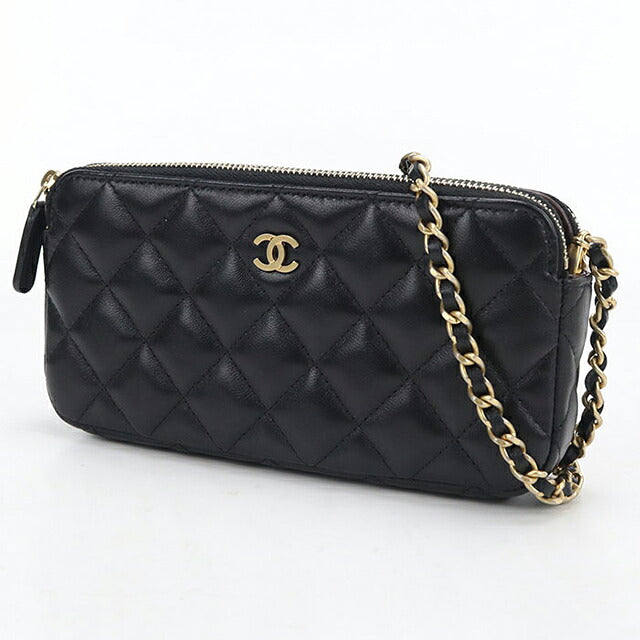 中古 シャネル チェーンウォレット レディース ブランド CHANEL マトラッセ  ブラック USDCH118539011