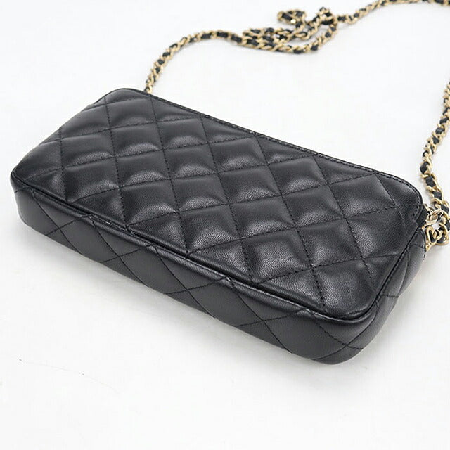 中古 シャネル チェーンウォレット レディース ブランド CHANEL マトラッセ  ブラック USDCH118539011