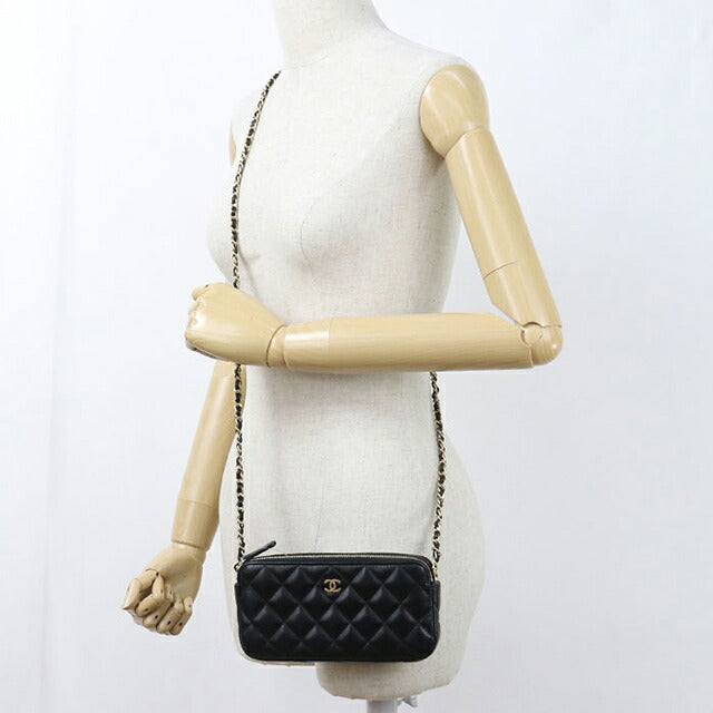 中古 シャネル チェーンウォレット レディース ブランド CHANEL マトラッセ  ブラック USDCH118539011