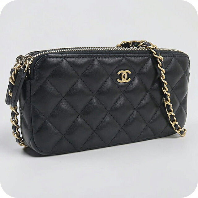 中古 シャネル チェーンウォレット レディース ブランド CHANEL マトラッセ  ブラック USDCH118539011