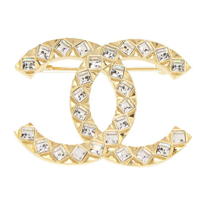 中古 シャネル ブローチ レディース ブランド CHANEL ココマーク ラインストーン ゴールド アクセサリー USDCH118563011