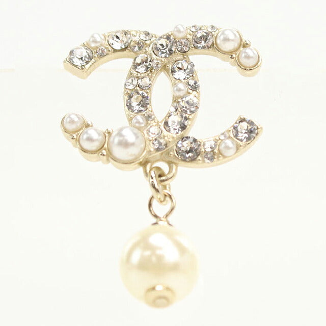 中古 シャネル ピアス レディース ブランド CHANEL ココマーク ラインストーン パール ゴールド アクセサリー USDCH119025011