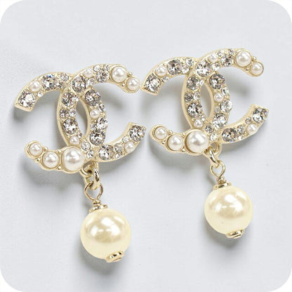 中古 シャネル ピアス レディース ブランド CHANEL ココマーク ラインストーン パール ゴールド アクセサリー USDCH119025011