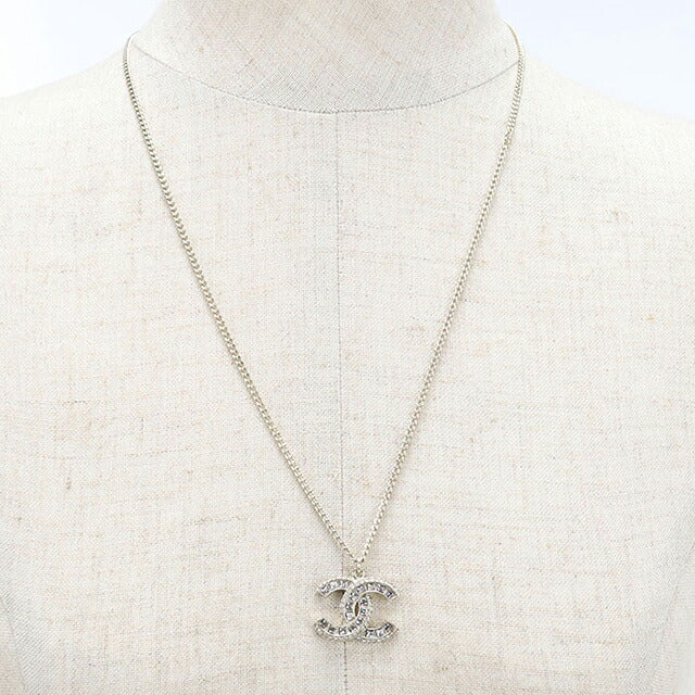 中古 シャネル ネックレス レディース ブランド CHANEL ココマーク ラインストーン ゴールド アクセサリー USDCH119338011