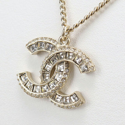 中古 シャネル ネックレス レディース ブランド CHANEL ココマーク ラインストーン ゴールド アクセサリー USDCH119338011