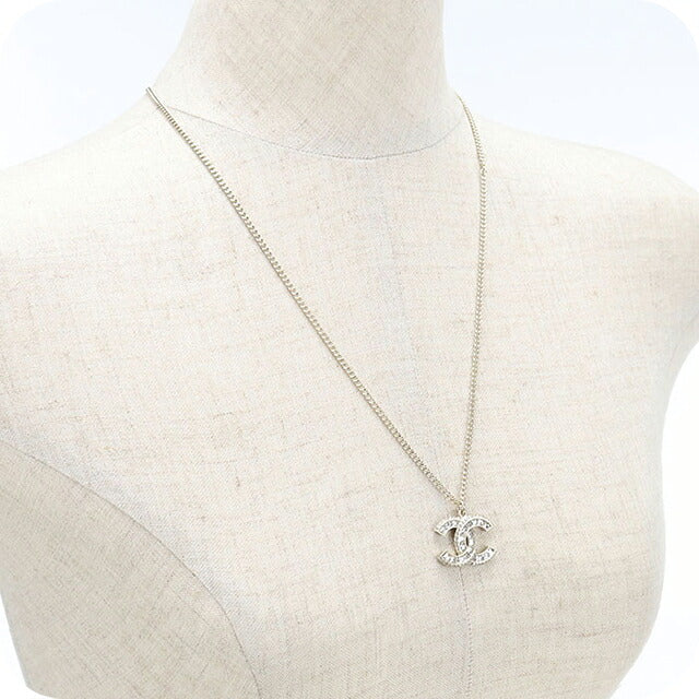 中古 シャネル ネックレス レディース ブランド CHANEL ココマーク ラインストーン ゴールド アクセサリー USDCH119338011