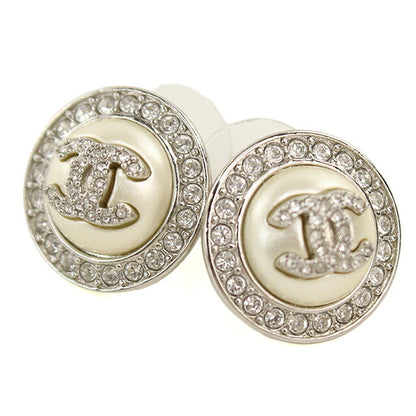 中古 シャネル ピアス レディース ブランド CHANEL ココマーク ラインストーン シルバー アクセサリー USDCH120630011