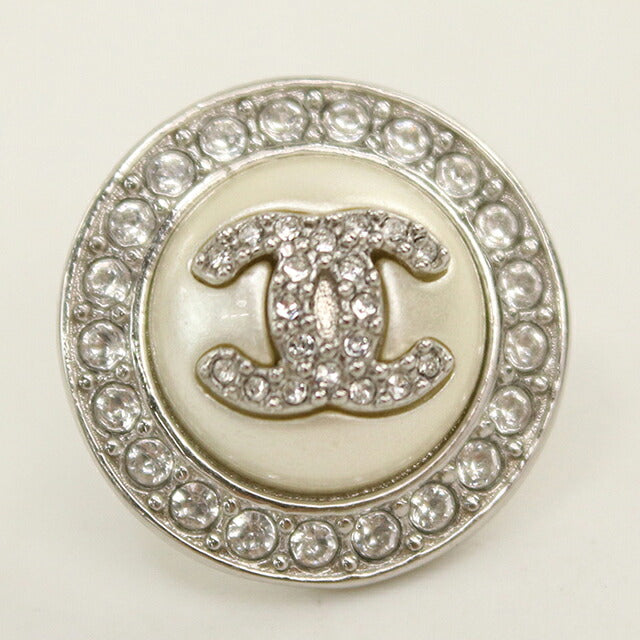 中古 シャネル ピアス レディース ブランド CHANEL ココマーク ラインストーン シルバー アクセサリー USDCH120630011