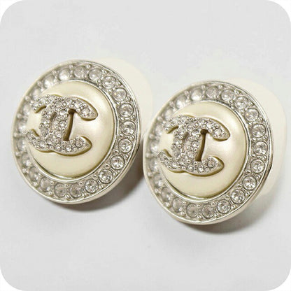中古 シャネル ピアス レディース ブランド CHANEL ココマーク ラインストーン シルバー アクセサリー USDCH120630011