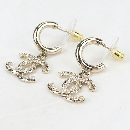 中古 シャネル ピアス レディース ブランド CHANEL ココマーク ラインストーン ゴールド アクセサリー USDCH120789011