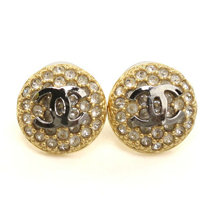 中古 シャネル ピアス レディース ブランド CHANEL  ラインストーン ゴールド アクセサリー USDCH120962011