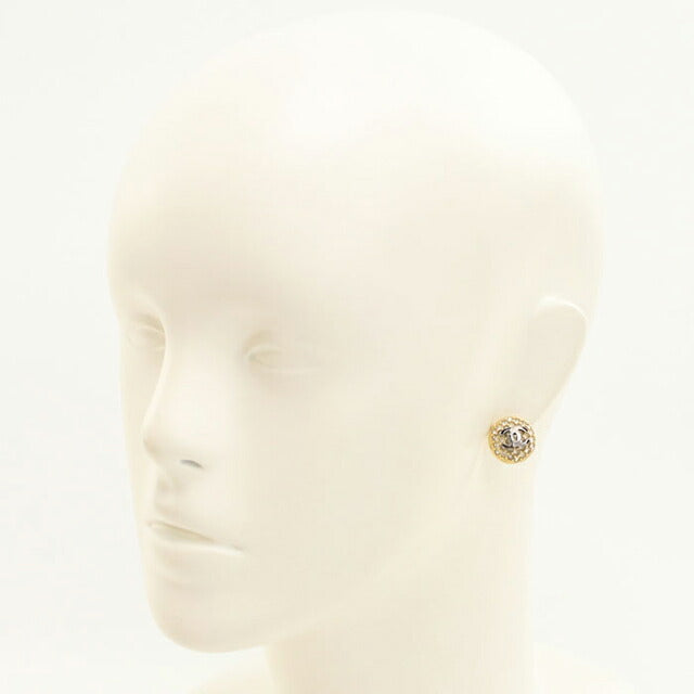 中古 シャネル ピアス レディース ブランド CHANEL  ラインストーン ゴールド アクセサリー USDCH120962011