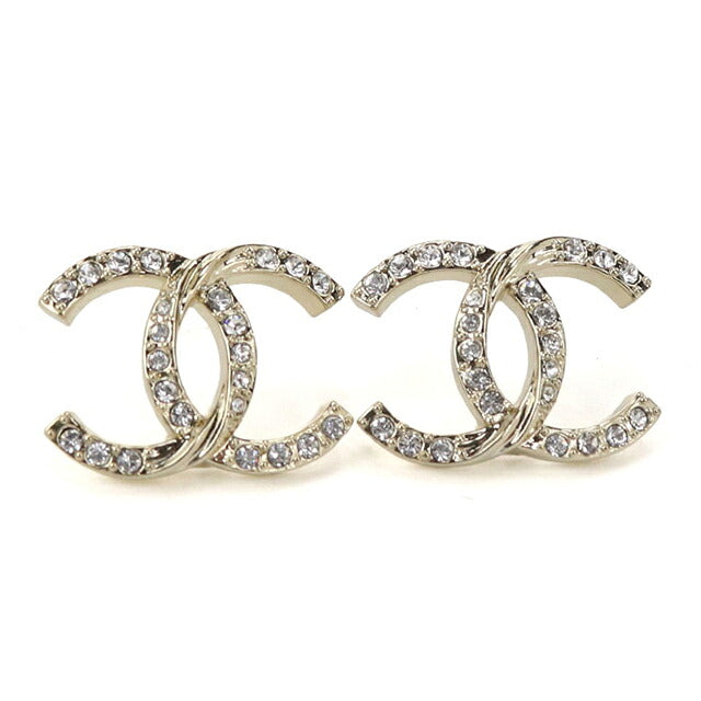 二手 CHANEL 耳环 女士品牌 CHANEL Coco Mark 水钻 金色配饰 USDCH121445011