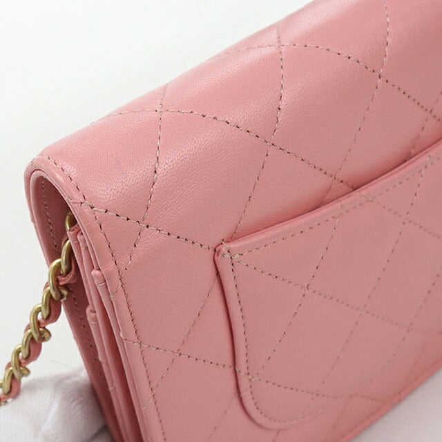 中古 シャネル チェーンウォレット レディース ブランド CHANEL マトラッセ  27754753 ピンク USDCH121716011