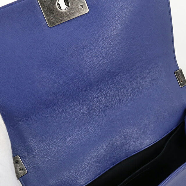 シャネル ボーイシャネル ショルダーバッグ レザー A67086 ブルー レディース CHANEL  中古 CHANEL（シャネル） 中古 斜め掛け ショルダーバッグ レディース