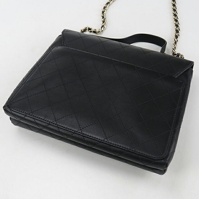 Used CHANEL handbag ladies brand CHANEL 2WAY black bag USDCH95160011