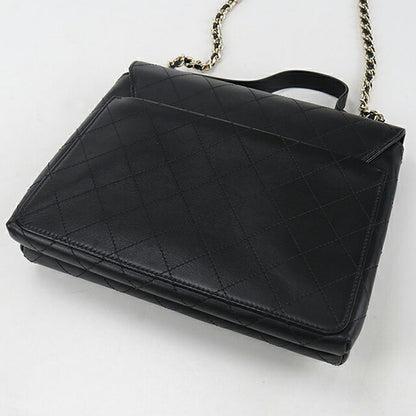Used CHANEL handbag ladies brand CHANEL 2WAY black bag USDCH95160011