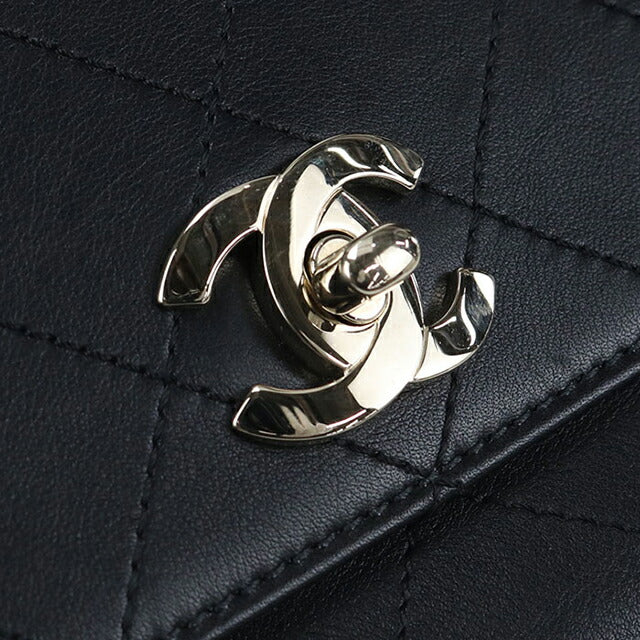 Used CHANEL handbag ladies brand CHANEL 2WAY black bag USDCH95160011