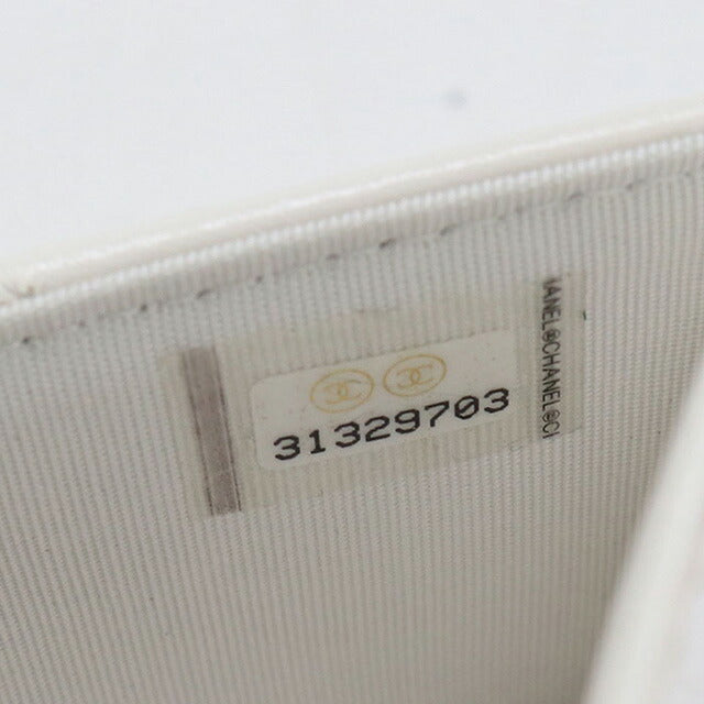 中古 シャネル チェーンウォレット レディース ブランド CHANEL ホワイト 財布 USDCH95239011