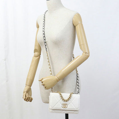 中古 シャネル チェーンウォレット レディース ブランド CHANEL ホワイト 財布 USDCH95239011