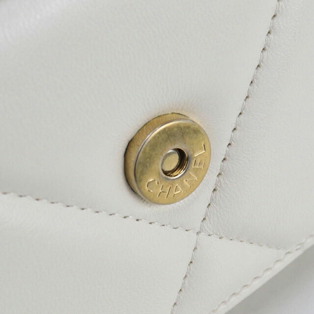 中古 シャネル チェーンウォレット レディース ブランド CHANEL ホワイト 財布 USDCH95239011