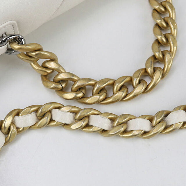 中古 シャネル チェーンウォレット レディース ブランド CHANEL ホワイト 財布 USDCH95239011