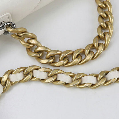 中古 シャネル チェーンウォレット レディース ブランド CHANEL ホワイト 財布 USDCH95239011