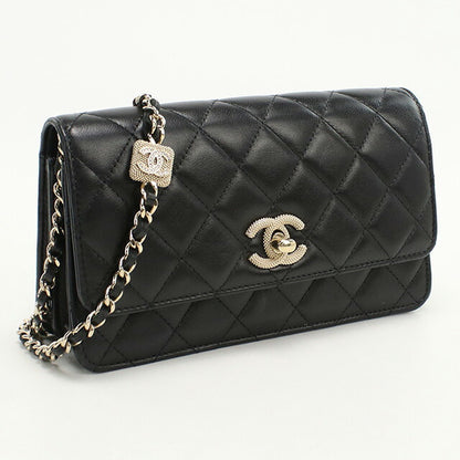 中古 シャネル チェーンウォレット レディース ブランド CHANEL マトラッセ ブラック 財布 USDCH95816011