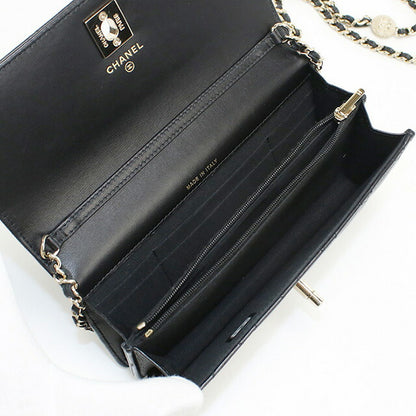 中古 シャネル チェーンウォレット レディース ブランド CHANEL マトラッセ ブラック 財布 USDCH95816011