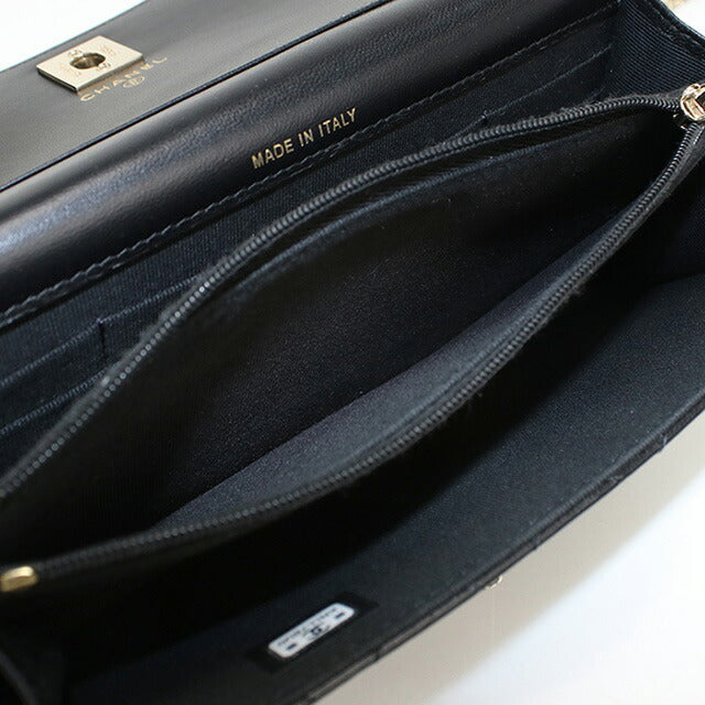 中古 シャネル チェーンウォレット レディース ブランド CHANEL マトラッセ ブラック 財布 USDCH95816011