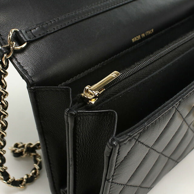 中古 シャネル チェーンウォレット レディース ブランド CHANEL マトラッセ ブラック 財布 USDCH95816011