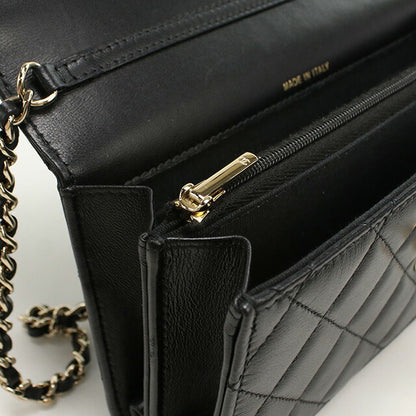 中古 シャネル チェーンウォレット レディース ブランド CHANEL マトラッセ ブラック 財布 USDCH95816011