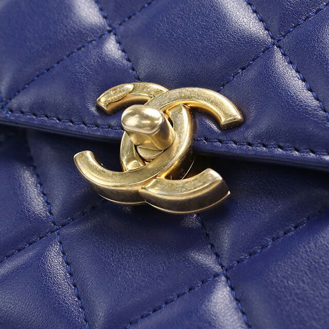 中古 シャネル 斜め掛け ショルダーバッグ レディース ブランド CHANEL マトラッセ チェーンショルダーバッグ KCXXTTG9 ブルー バッグ USDCH95848011