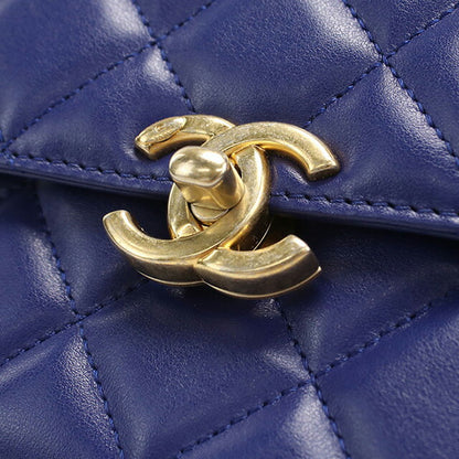 中古 シャネル 斜め掛け ショルダーバッグ レディース ブランド CHANEL マトラッセ チェーンショルダーバッグ KCXXTTG9 ブルー バッグ USDCH95848011