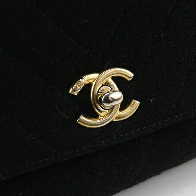 Used CHANEL handbag ladies brand CHANEL chevron 2WAY black bag USDCH96043011