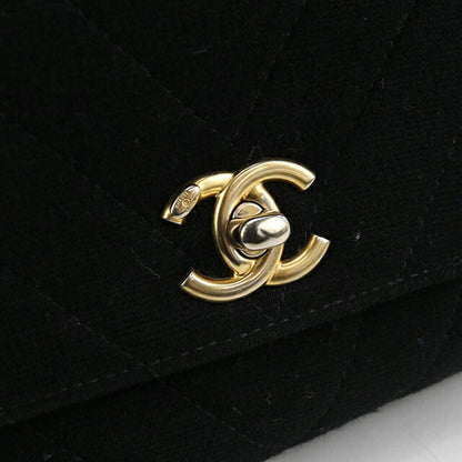 Used CHANEL handbag ladies brand CHANEL chevron 2WAY black bag USDCH96043011