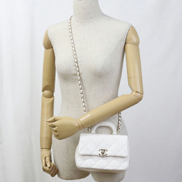 中古 シャネル ハンドバッグ レディース ブランド CHANEL マトラッセ 2WAY ホワイト バッグ USDCH96045011