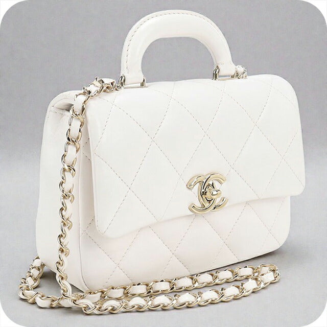 中古 シャネル ハンドバッグ レディース ブランド CHANEL マトラッセ 2WAY ホワイト バッグ USDCH96045011