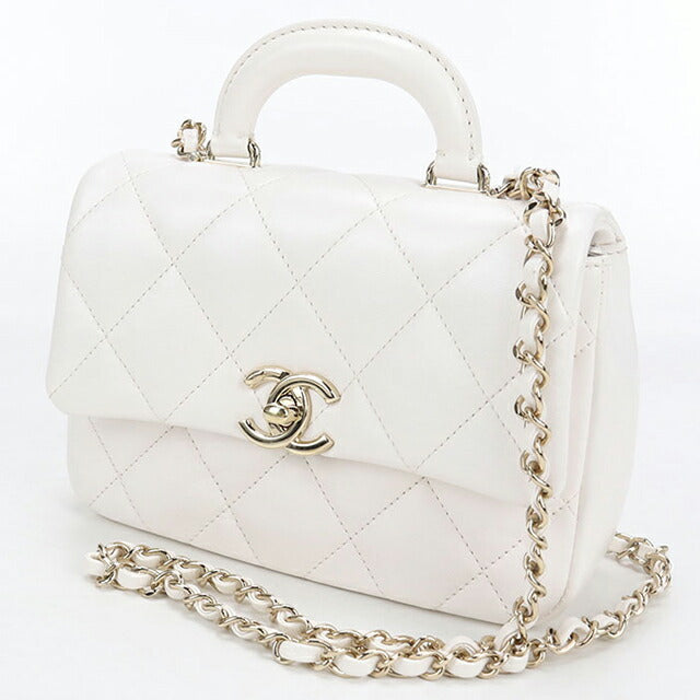 中古 シャネル ハンドバッグ レディース ブランド CHANEL マトラッセ 2WAY ホワイト バッグ USDCH96045011