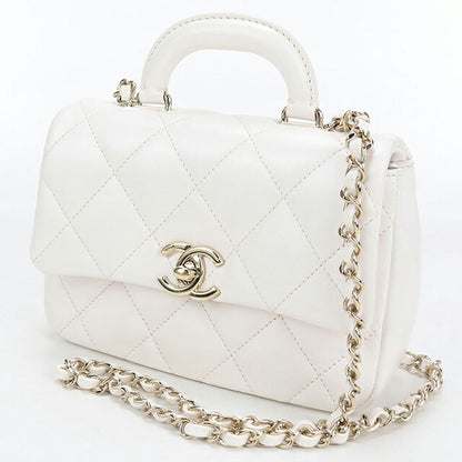 中古 シャネル ハンドバッグ レディース ブランド CHANEL マトラッセ 2WAY ホワイト バッグ USDCH96045011