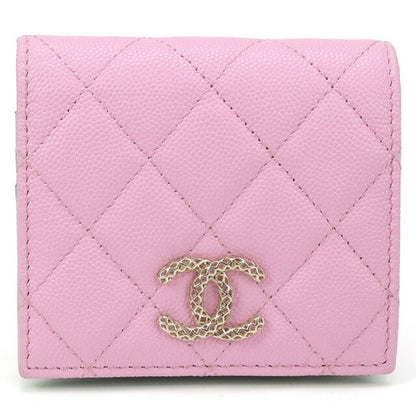 中古 シャネル 二折財布 レディース ブランド CHANEL ココマーク スモール ウォレット AP3185 ピンク 財布 USDCH96761011
