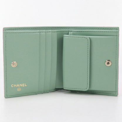 中古 シャネル 二折財布 レディース ブランド CHANEL ココマーク スモール ウォレット AP3185 ピンク 財布 USDCH96761011