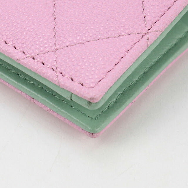 中古 シャネル 二折財布 レディース ブランド CHANEL ココマーク スモール ウォレット AP3185 ピンク 財布 USDCH96761011