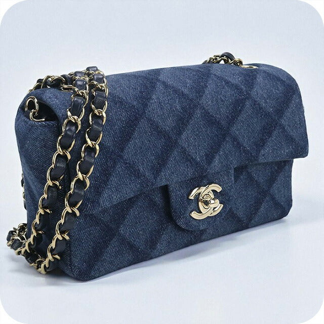 中古 シャネル 斜め掛け ショルダーバッグ レディース ブランド CHANEL マトラッセ チェーン ブルー バッグ USDCH97286011